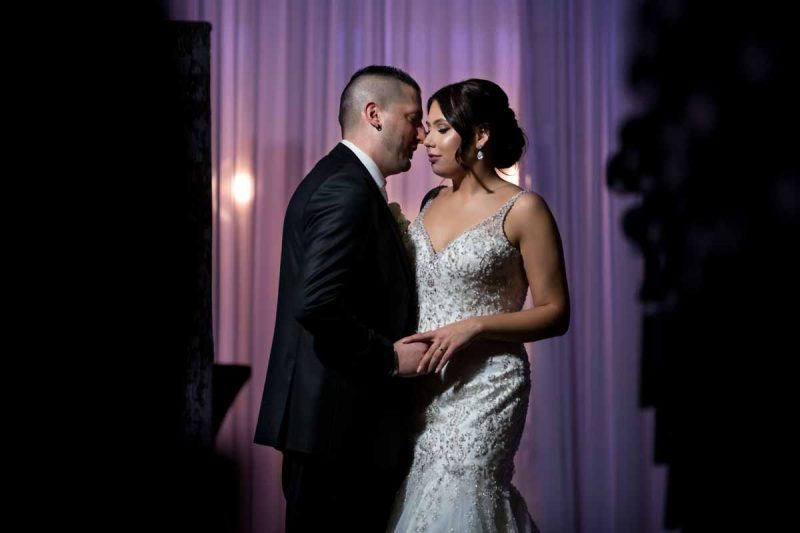 Reception portrait of newlyweds