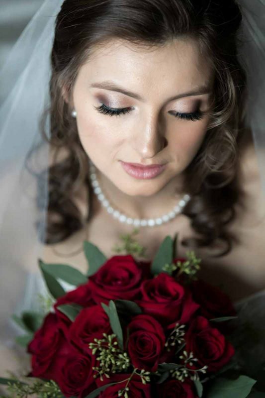 Bride with bouquet