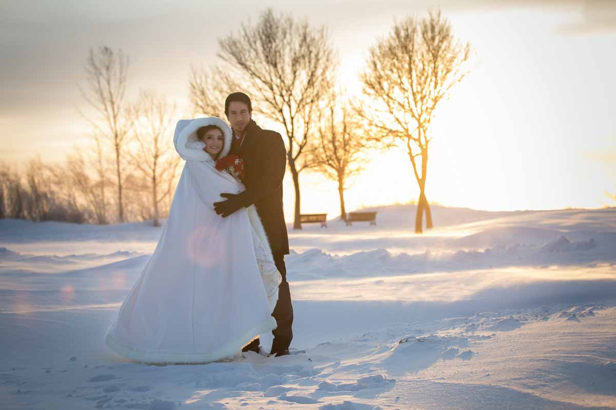 Winter wedding outdoor montreal