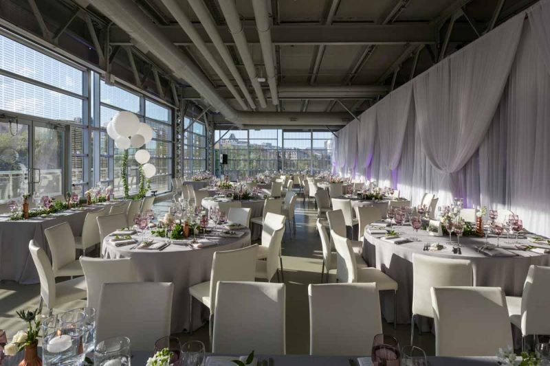 Montreal Science Centre wedding reception decoration