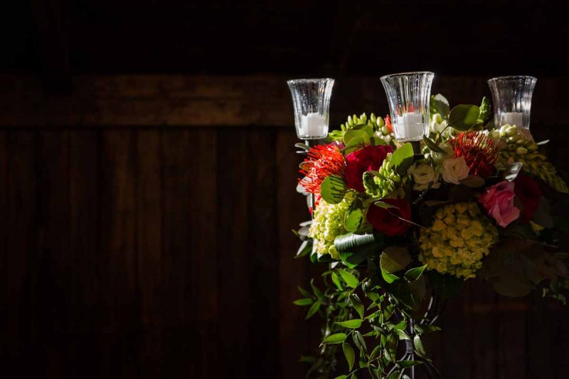 Flower centerpiece reception