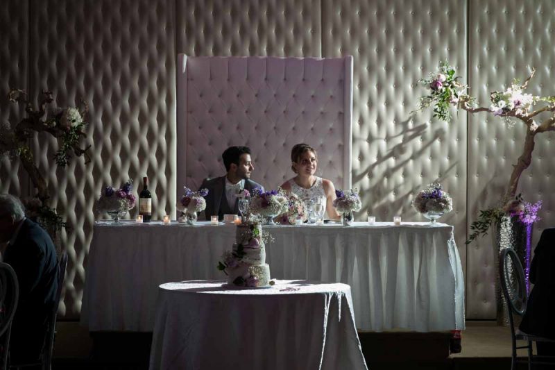 Roma wedding receptions head table