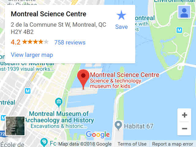 map - science centre