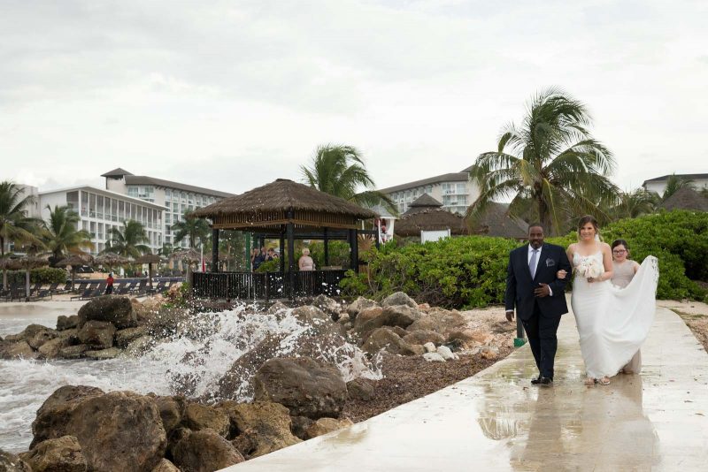 Bride walking into ceremony