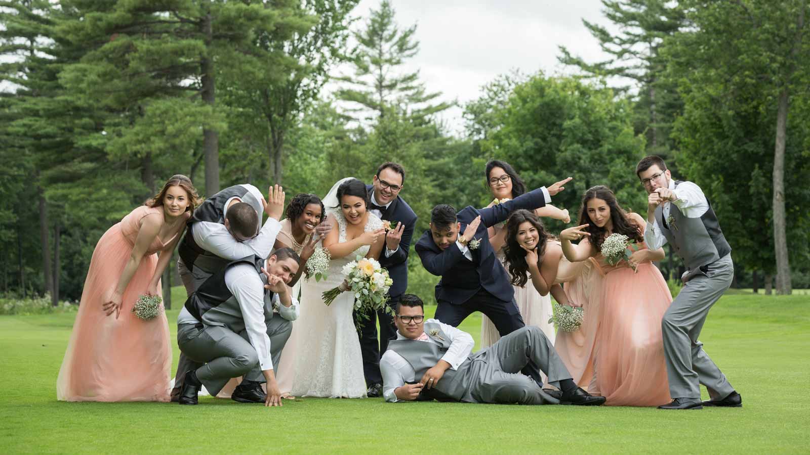 Group picture of bridal party