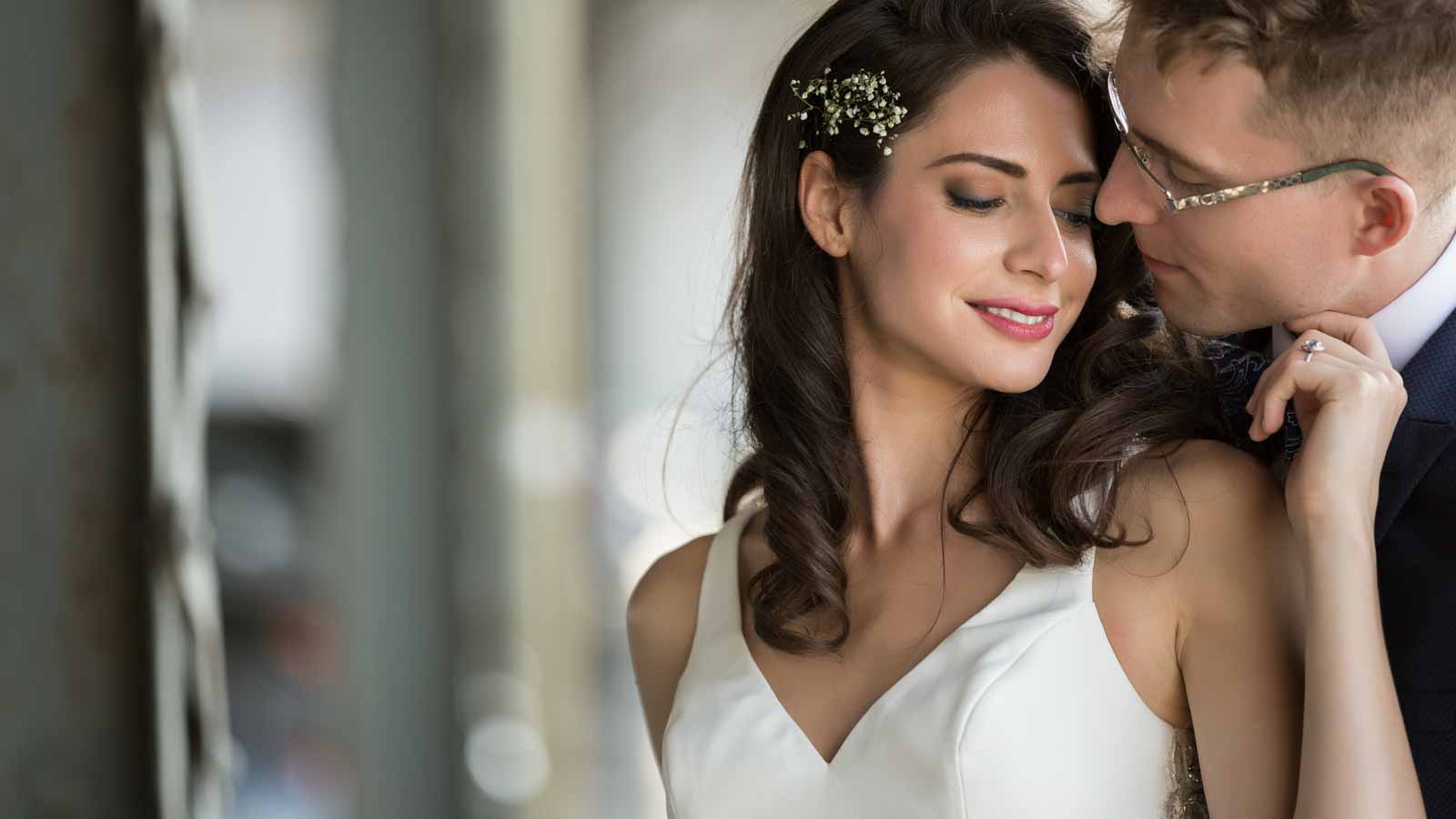 Bride and groom portrait