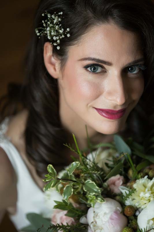 Bride holding bouquet