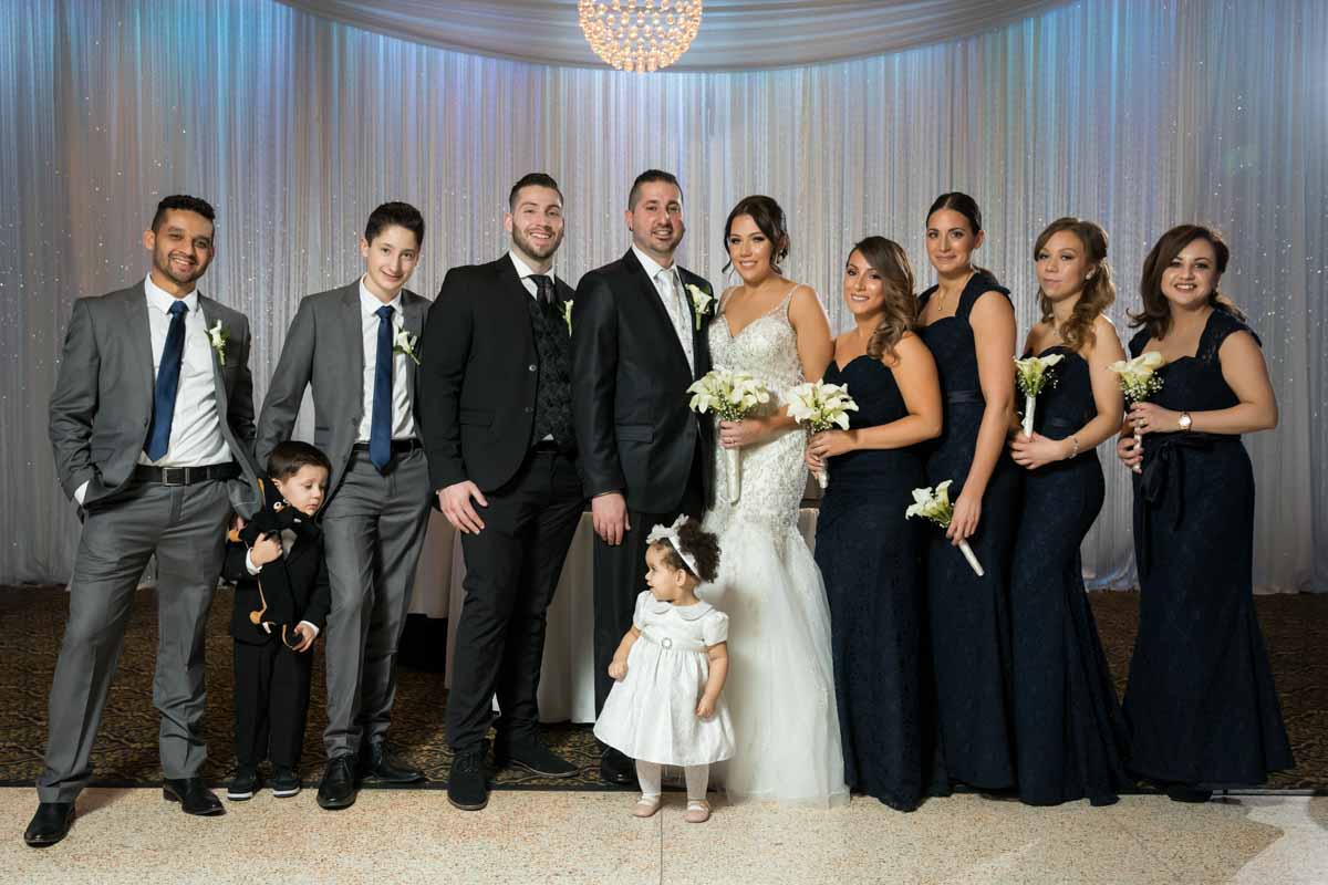 Group photo of bridal party