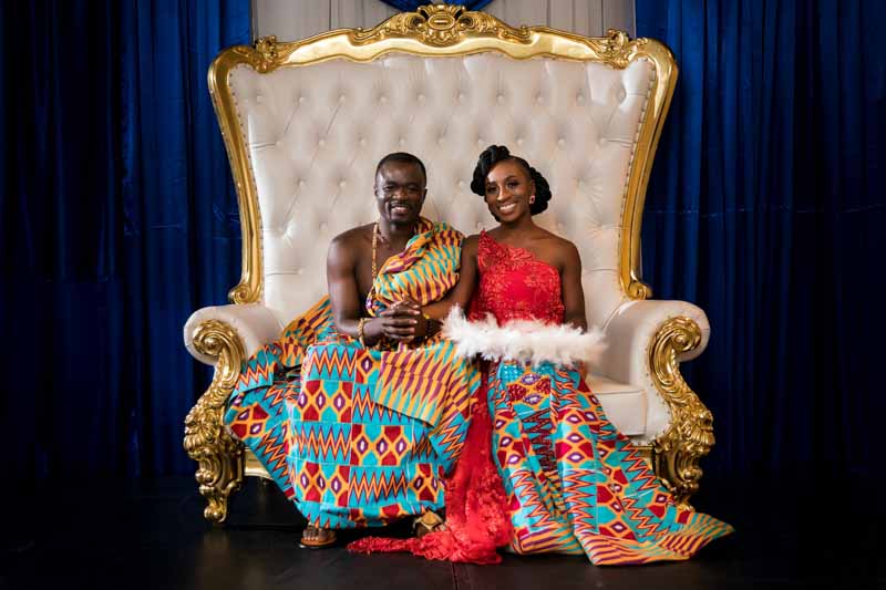 Traditional Ghanaian wedding outfit at La Plaza