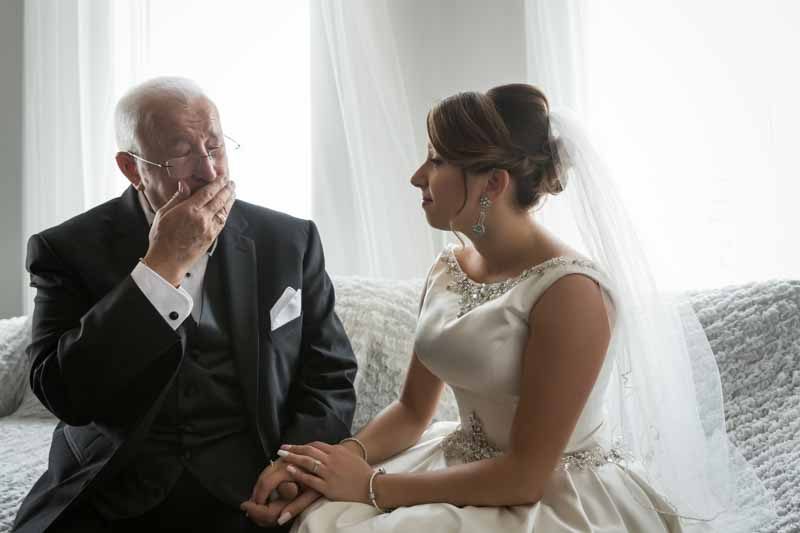 Moment with bride's dad