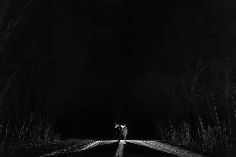 Night silhouette outside Strathmere