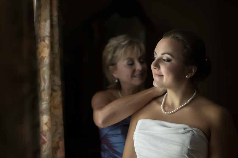 Bride's preparation with mom