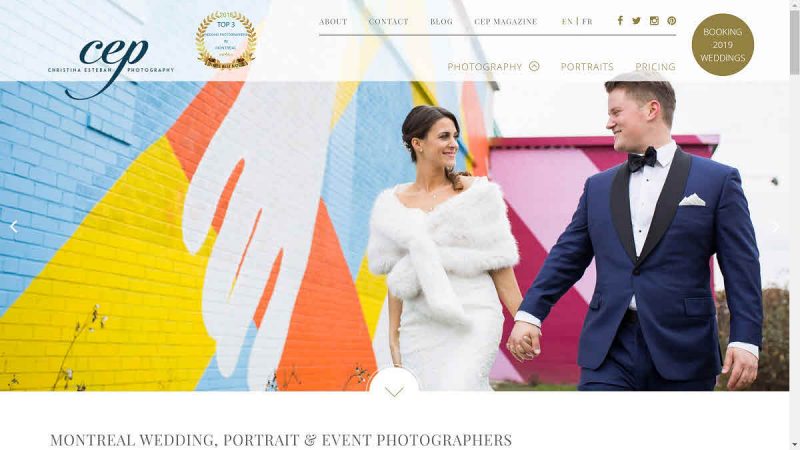 Screenshot of Christina Esteban's homepage