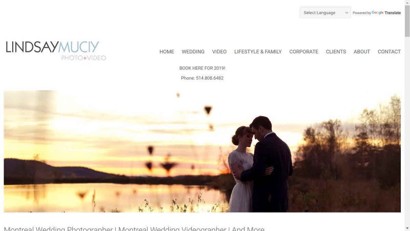 Screenshot of Lindsay Muciy's homepage