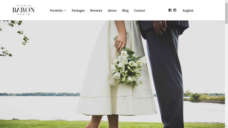 Screenshot of Studio Baron's homepage