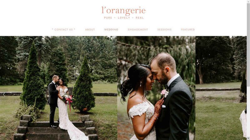 Screenshot of l'orangerie's homepage